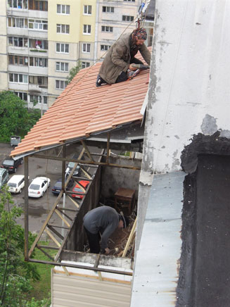 ремонт крыш балконов